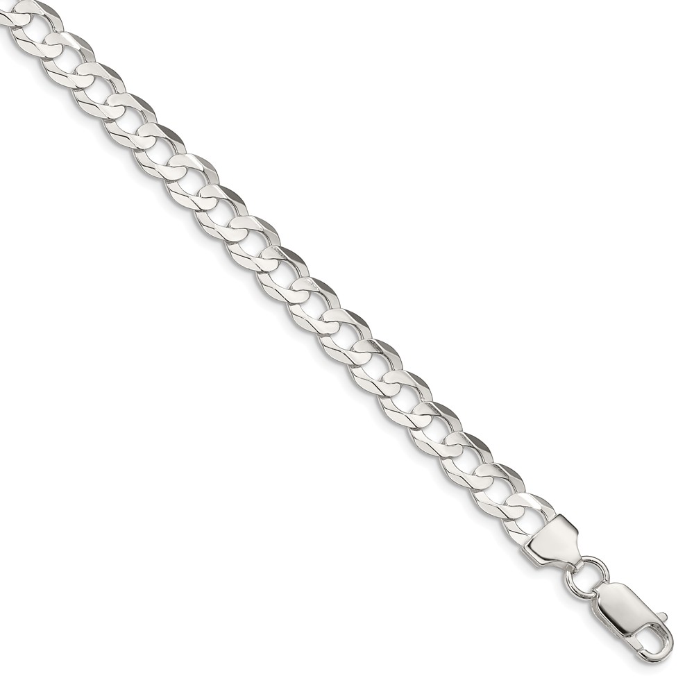 FB Jewels Sterling Silver 8.5mm Domed Curb Chain 